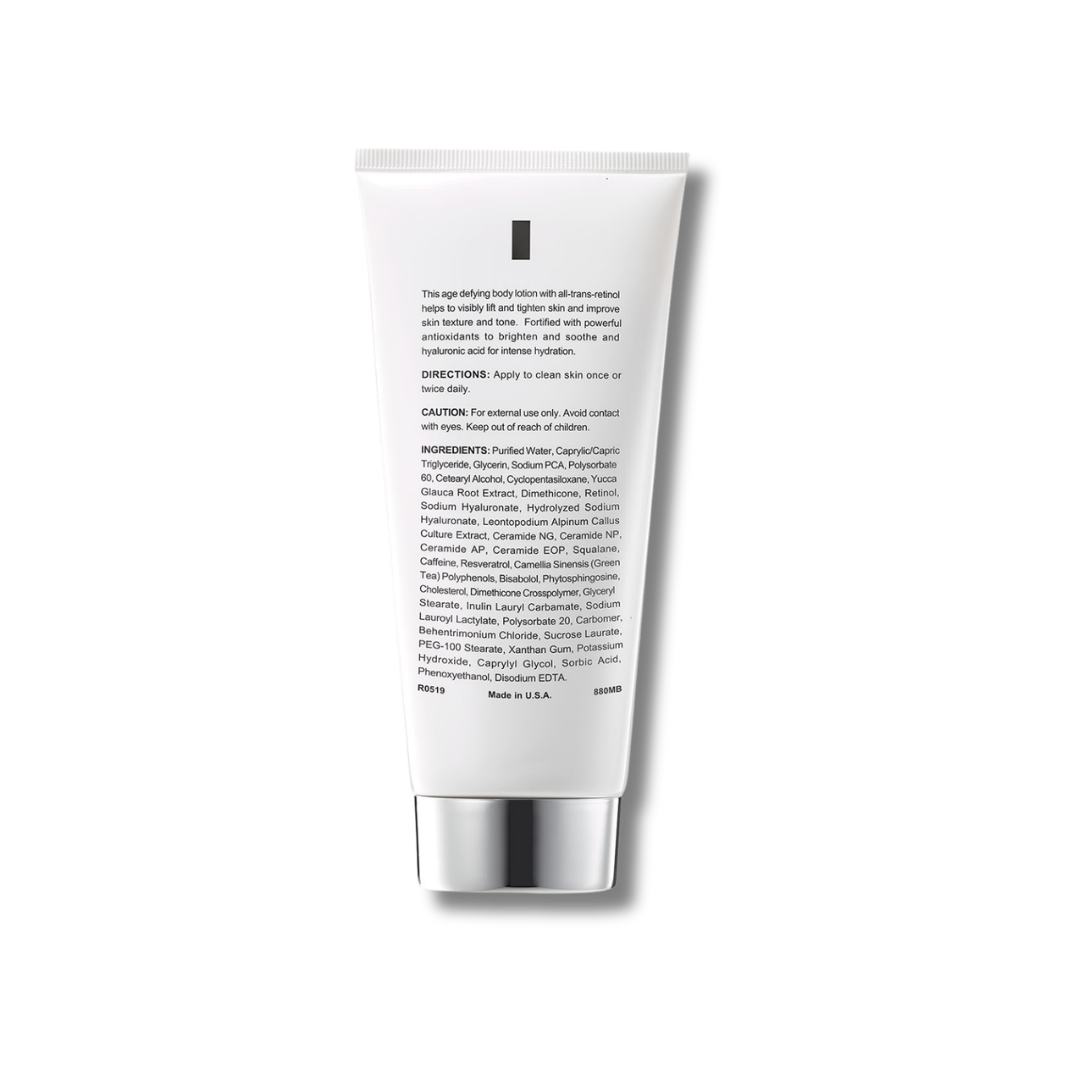 Body Renewal Retinol Treatment — back label with directions and ingredients