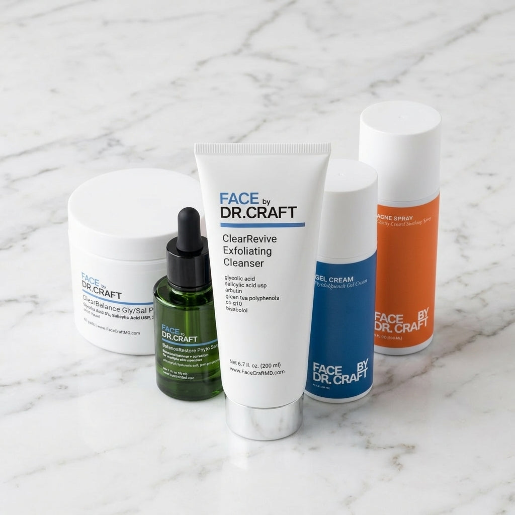 Clear Skin Protocol — 5-product physician acne and oily skin system by FACE by Dr. Craft